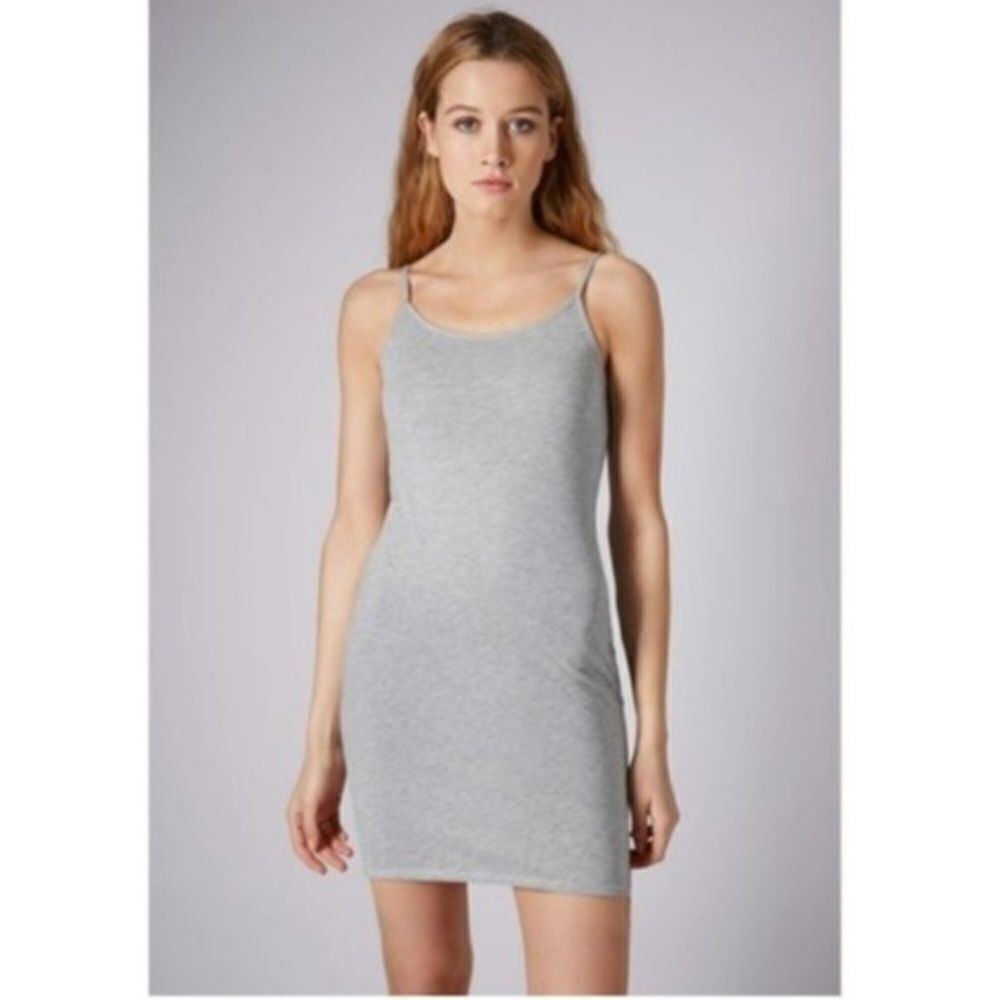 Topshop Gray Tank Dress Bodycon Small NWT‎